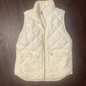 J crew white puffer vest